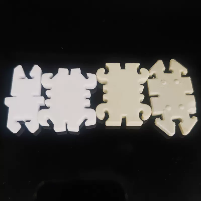 源头工厂滑石瓷陶瓷片电器陶瓷卡槽片花片电子陶瓷支架绝缘瓷件