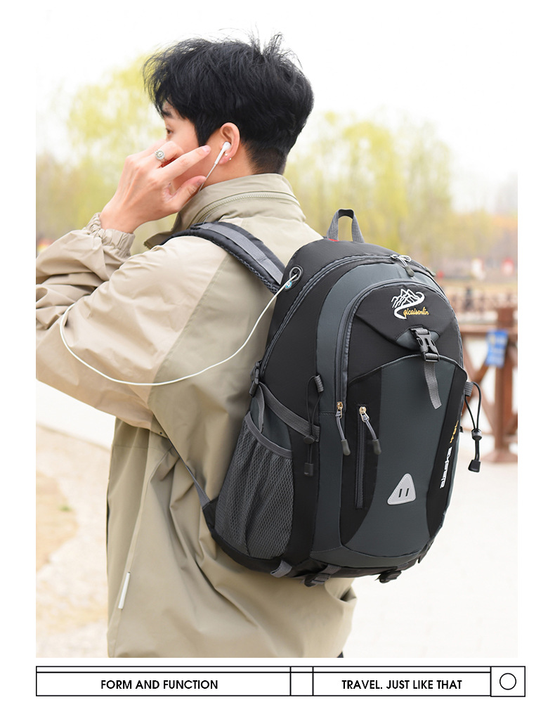 Sportlicher Rucksack Fahrradrucksack Rucksack mit Schultergurten Herren Reiserucksack große Kapazität lässiger Reiserucksack Camping Outdoor Wanderrucksack Bergrucksack