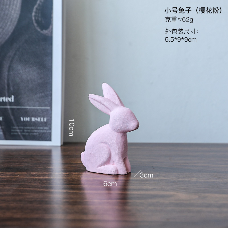 北欧風木製立ち飛翔ウサギ置物ホームキャビネットテレビキャビネット飾り玄関引っ越し新居プレゼント|undefined