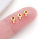 Round 18K real gold positioning buckle spacer beads DIY jewelry accessories necklace bracelet closure buckle handmade materials