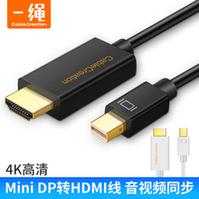 适用mini dp转hdmi高清线surface pro苹果电脑转接头戴尔XPS联想