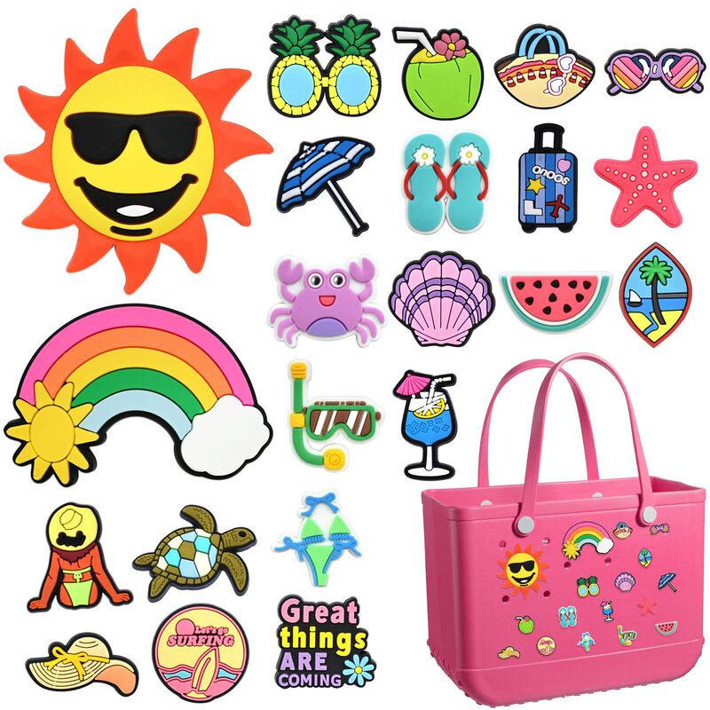 Cross-Border Bogg Bag Holiday Series Accessories Bogg Bag Accessories Decorative Women's Rubber Beach Bag Decorative Accessories