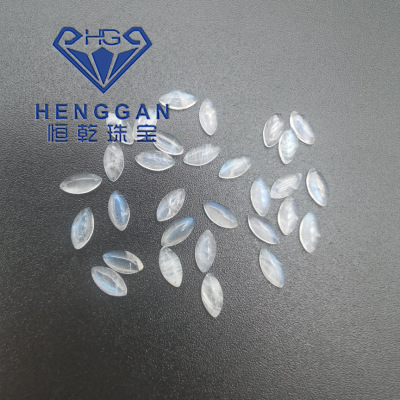 natural Africa Moonstone stone horse Abstaining face wholesale blue Moonstone Horse eye Flat bottom without wearing make-up Partially Prepared Products