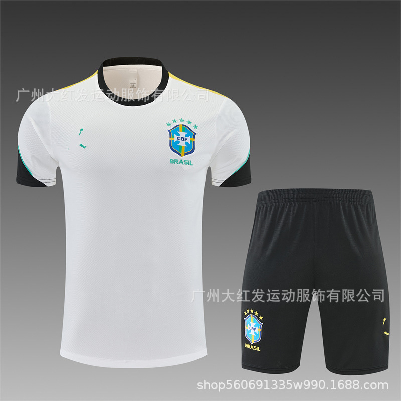 2627 Jordan Brasil Blanco de manga corta