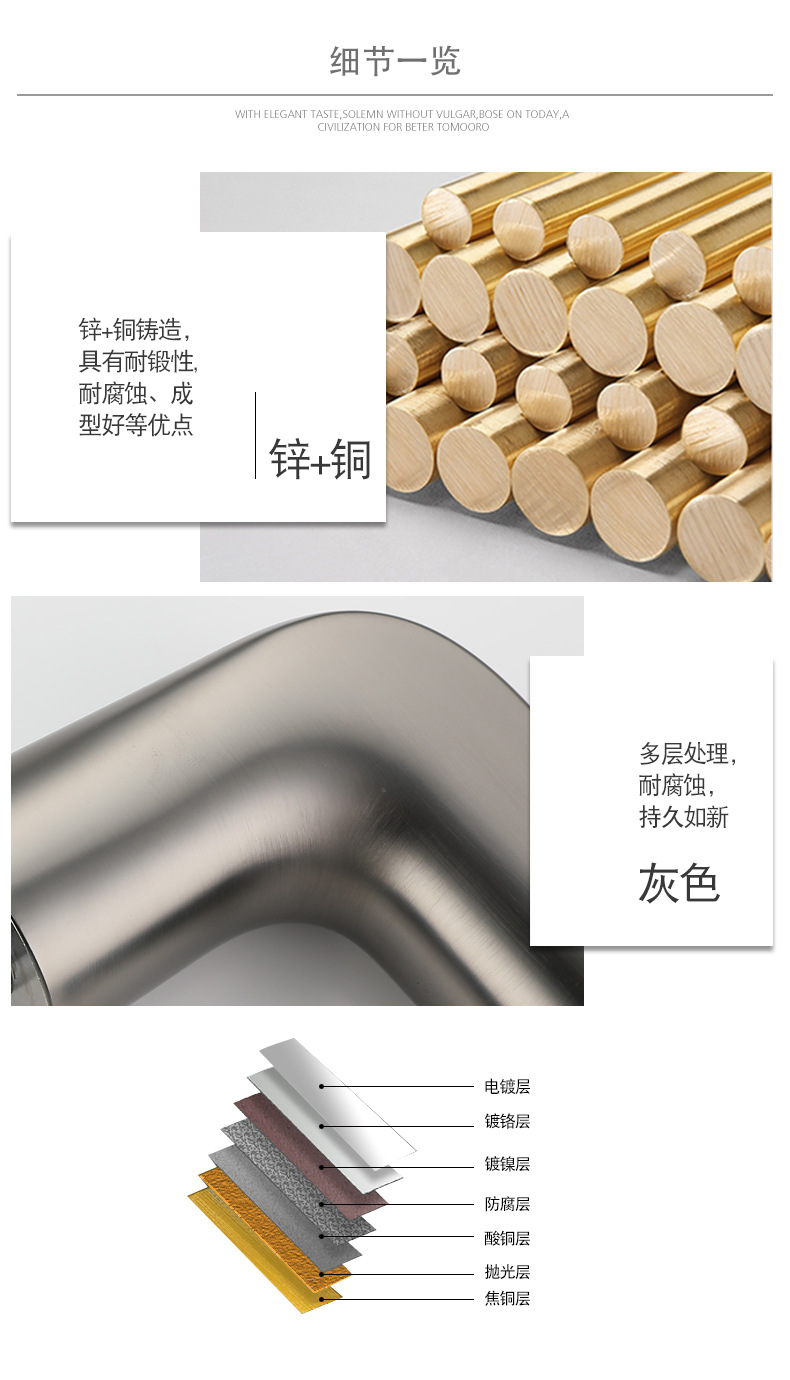 Wholesale from the original manufacturer of digital display Feiyu waterfall household kitchen pull-out faucet gun, grey cold and hot sink undefined