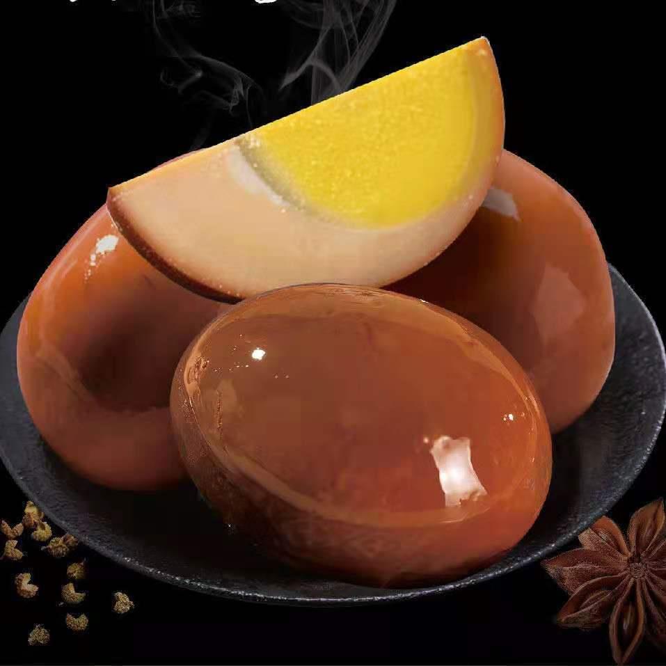 Country-style flavored braised eggs loose bulk commercial salt-baked shellless eggs tea eggs leisure snacks wholesale full box