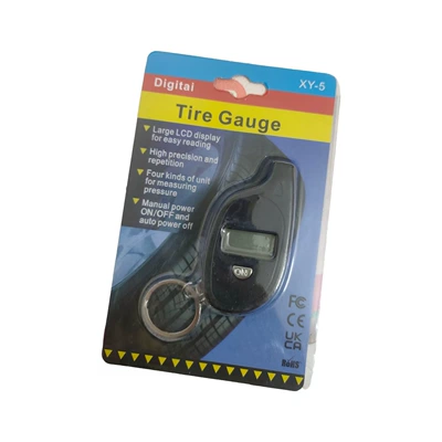Tire Pressure Gauge Keychain Digital Display Mini Tire Pressure Gauge Tire Pressure Meter for Measuring Car Tire Pressure Anti-Lost (Air pressure gauge/tire pressure gauge) - mini-tire-pressure-gauge-card-with-battery