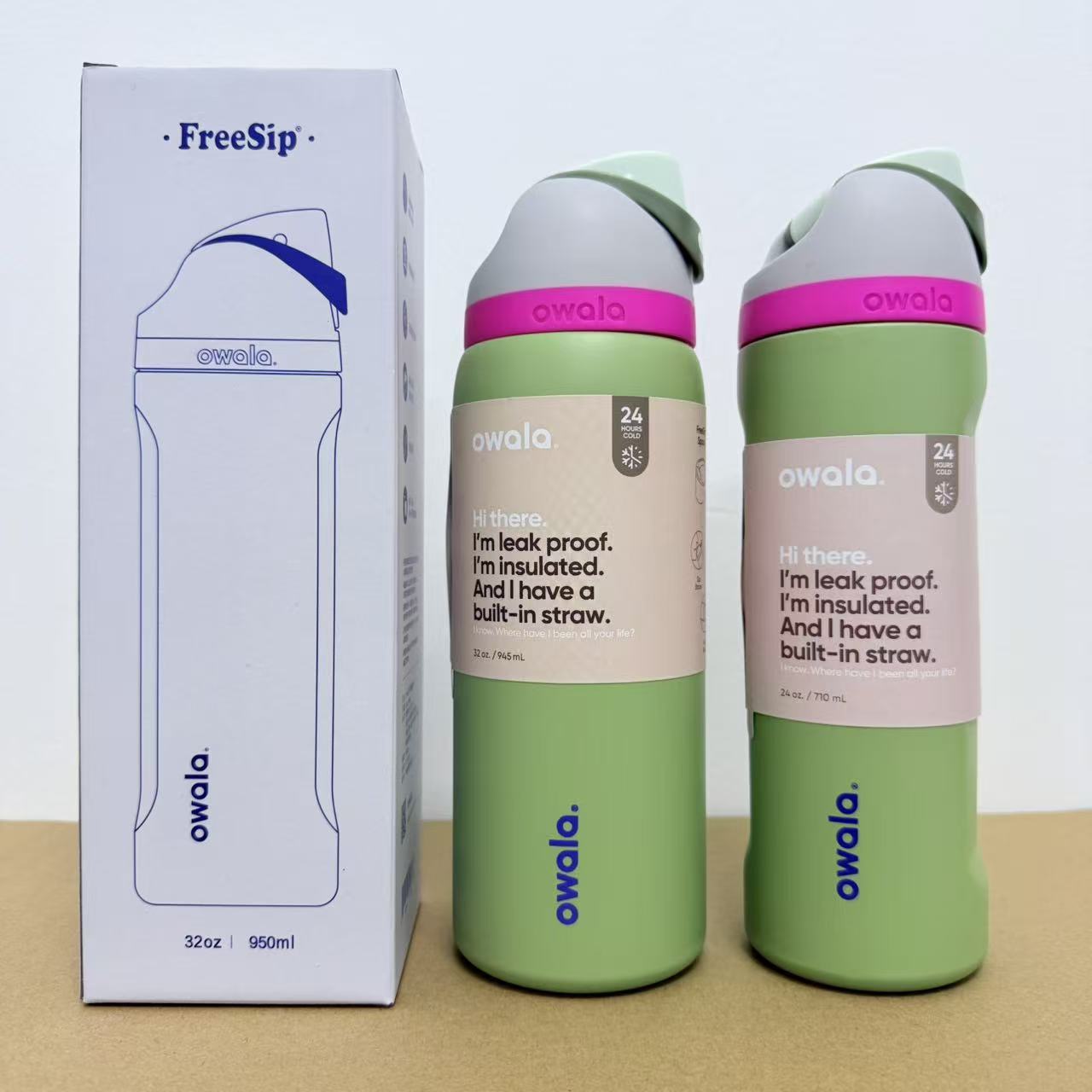 Owala en stock de gran capacidad portátil hervidor de agua al aire libre para hombres tazas de agua caliente de moda para mujeres tazas de fruta deportivas al por mayor