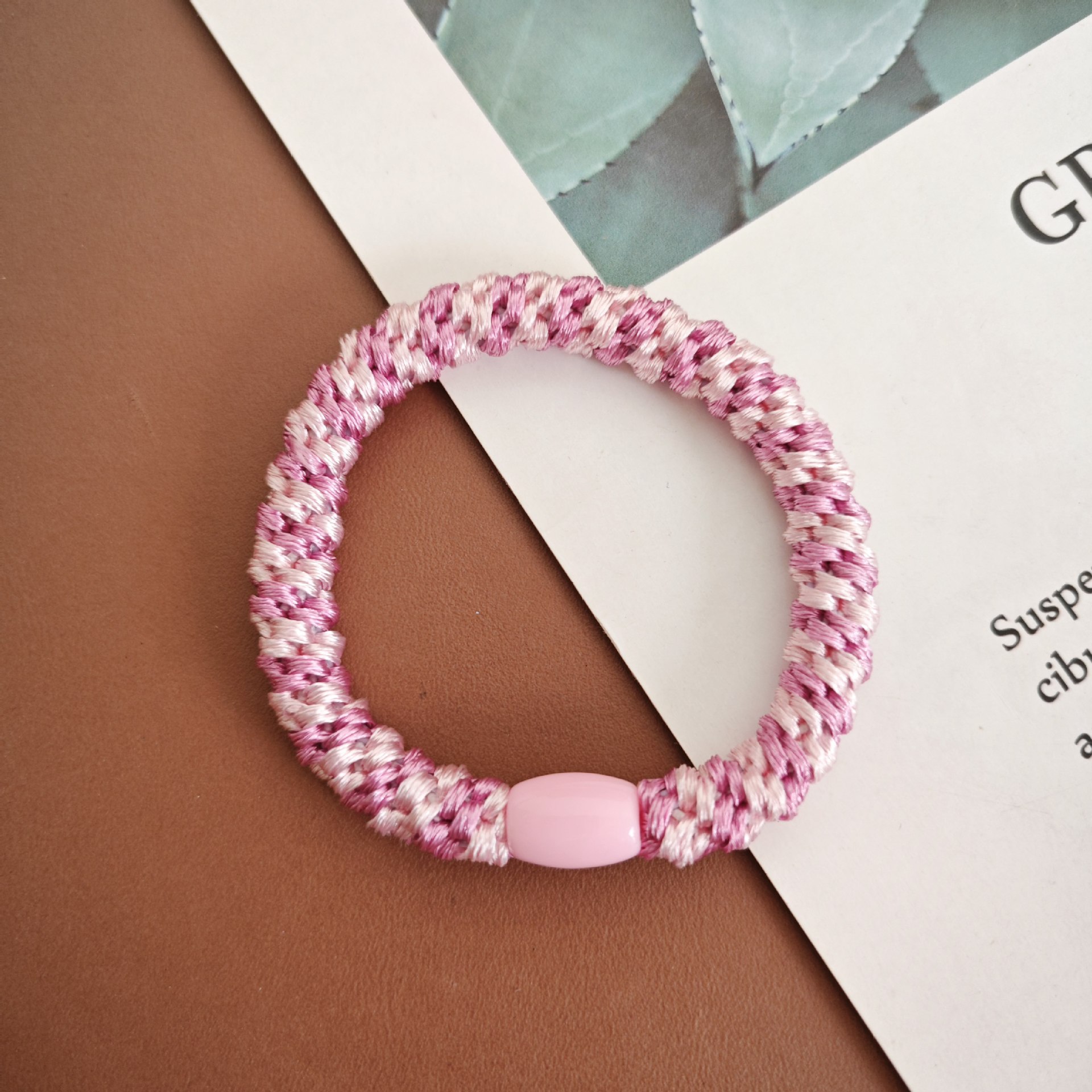 68#더블 핑크 컬러 매칭 핑크 비즈