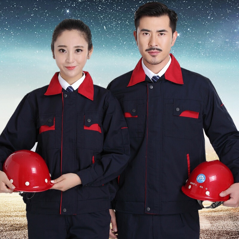Spring and Autumn Repair Factory Welding Work Clothes Suit for Male Workers Thickened Canvas Wear-resistant Work Wear Long Sleeve Work Cover Top Spring and Autumn Repair Factory Welding Work Clothes Suit for Male Workers Thickened Canvas Wear-resistant Work Wear Long Sleeve Work Cover Top
