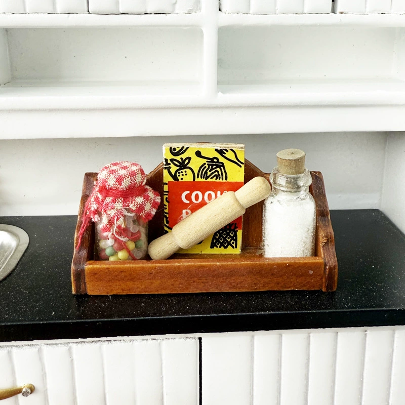 Doll house, mini model, small minifigure with accessories, scale 1:12