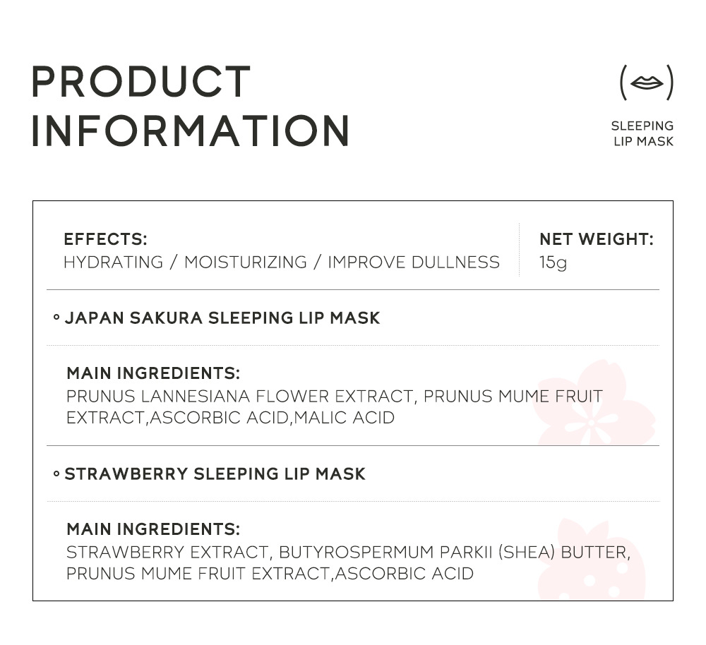 Cross-border QUIYUM Strawberry Sleep Lip Mask 15g Hydrating and moisturizing Lipstick Softening Keratin Moisturizing Factory wholesale undefined