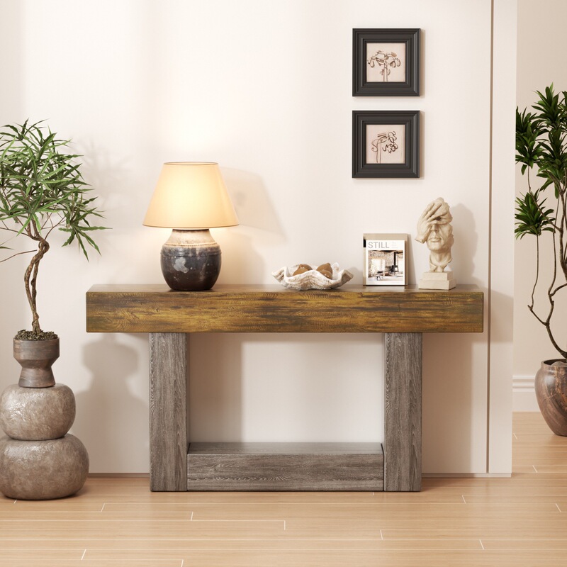High-End Entrance Table Wabi-Sabi Style Pattern Hotel Entrance Corridor Non-Solid Wood End View Table Accessible Luxury American Entrance Table High-End Entrance Table Wabi-Sabi Style Pattern Hotel Entrance Corridor Non-Solid Wood End View Table Accessible Luxury American Entrance Table