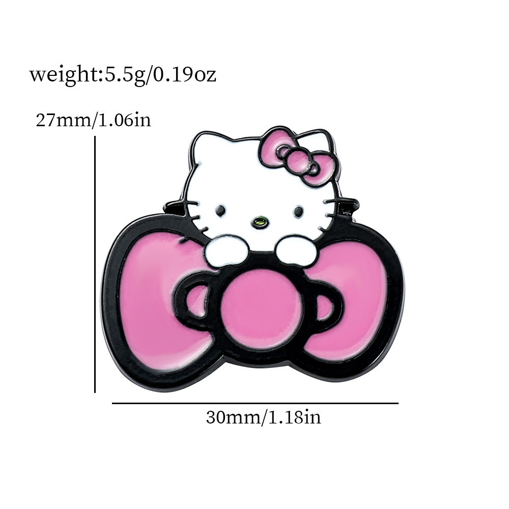 Venta caliente cien Sanrio serie de metal broche de dibujos animados coolomi Yugui perro KT gato todo-fósforo de moda insignia