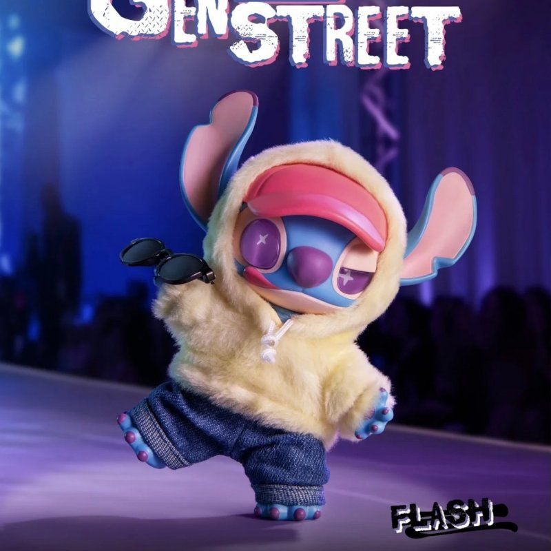 正版名创优史迪奇GenZ街头系列盲盒搪胶毛绒潮玩手办摆件礼物公仔|undefined