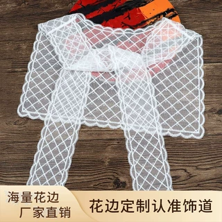 夏季流行日系甜美蕾丝披肩花边丝巾手工腰带女可爱水手领百搭披肩