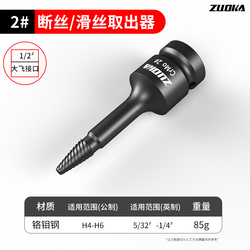 電動レンチ用折れネジ外し器 1/2インチ 大型ネジ外し器 逆ネジ専用 水道管用ネジ外し器|undefined
