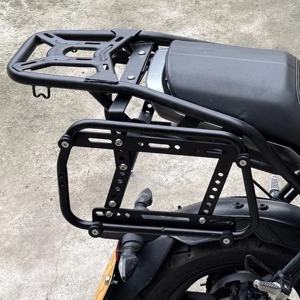 Universal multifunctional aluminum alloy quick-release side box bracket for motorcycles, three-box side rack, rear tail box rack mounting accessories