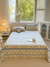 ✅原棉老粗布凉席床单凉席三件套软凉席子单床单裸睡传统纯原棉亲