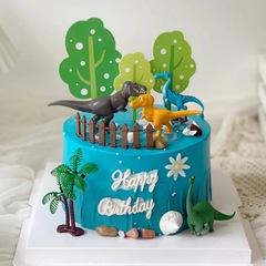 Dinosaur Cake Decoration Monster Forest Theme Ornament Boy Children Birthday Party Decoration Accessory