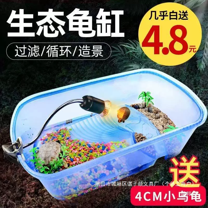 Factory turtle pot small delivery table fish tank plastic turtle turtle tank breeding box Brazilian turtle turtle villa