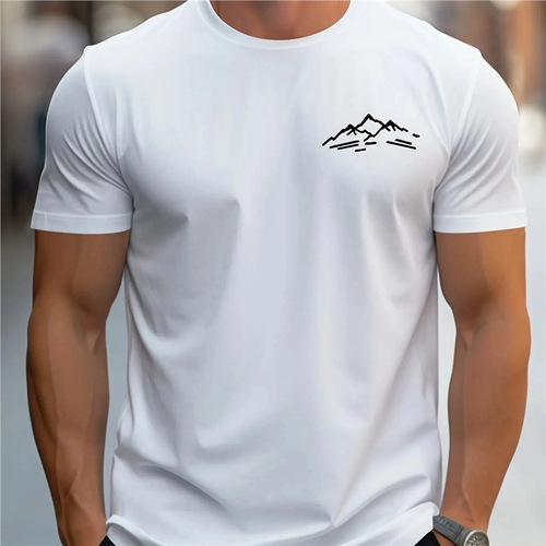 Ocun Men's Summer 100% Cotton Fashionable Casual Sports T-shirt
