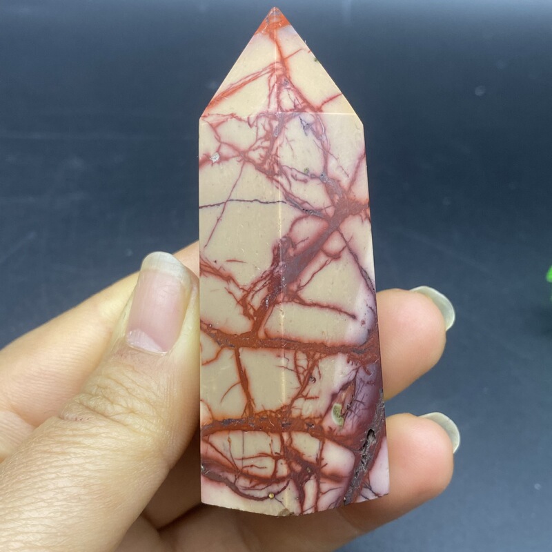 天然蛋黄石柱子小摆件精品水晶雕刻件桌面摆件手工雕刻件装饰买一送一 图 5