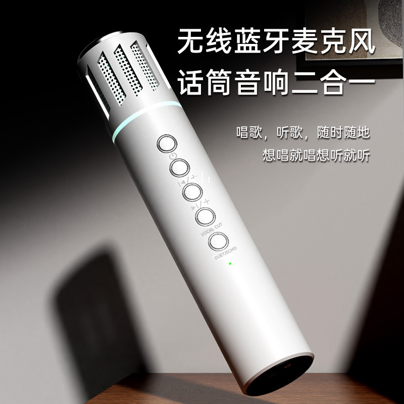 2025款无线蓝牙一体麦克风音响家庭二合一手机k歌话筒户外音响KTV|undefined