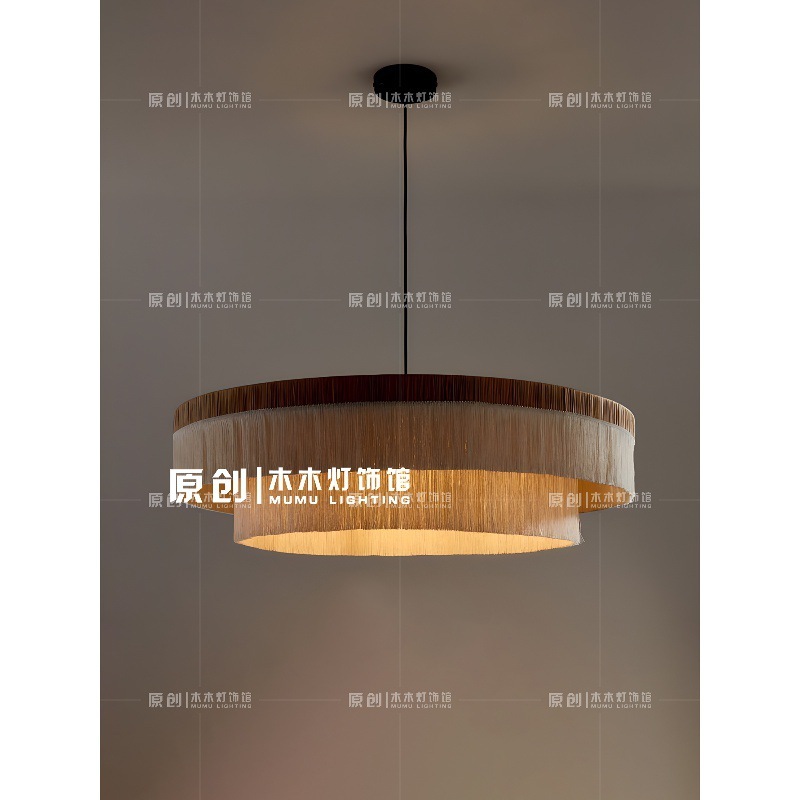 日式侘寂风吊灯流苏客厅餐厅卧室法式复古创意个性艺术设计师中古|undefined