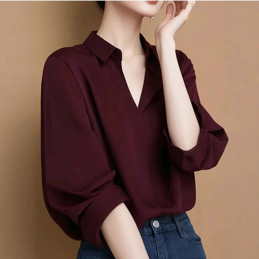 Популярные красивые рубашки этого лета — это высококачественные, легкие, роскошные, уменьшающие возраст, дизайн в западном стиле, нишевые красные рубашки для пригородных поездок.