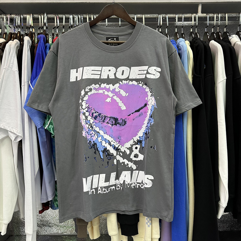 クロスボーダー新しい夏アメリカンレトロ半袖クリエイティブレタープリントルーズトレンディブランド半袖Tシャツトップス男性と女性用|undefined
