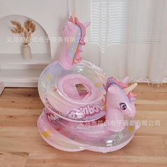 Xiaolu Internet celebrity ins rainbow horse children's seat thickened infant seat unicorn swimming ring inflatable armpit