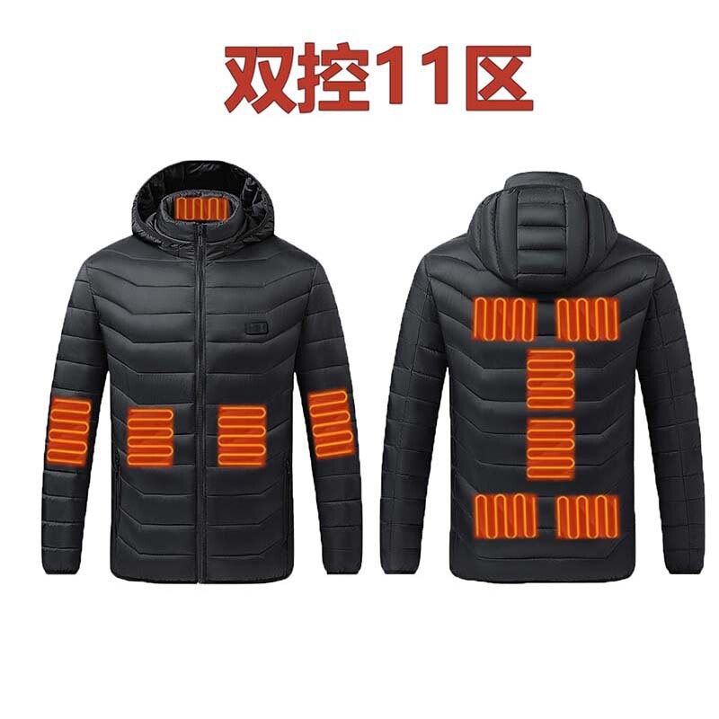 跨境发热棉服冬季爆款发热服USB接口户外保暖加热棉衣恒温加热服|undefined