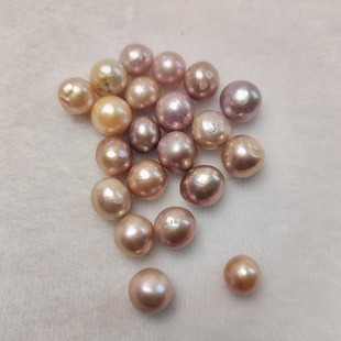 Freshwater Pearl Edison Baroque 9-12mm Nucleated Slightly Wrinkled Special-Shaped Beads DIY Granular Bare Beads Loose Bead Bracelet
