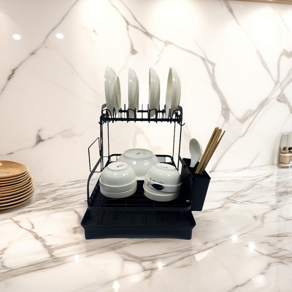 Venta caliente de comercio electrónico transfronterizo para Amazon Temu eléctrico para cocina en casa estante de plato de doble capa