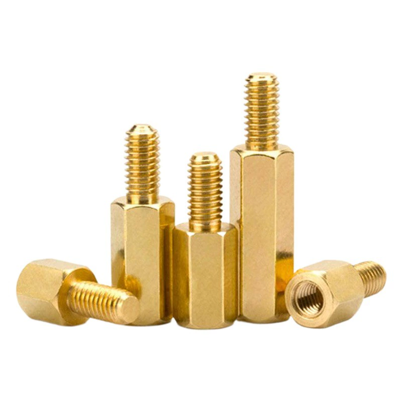 Столбец винта металла стержня одно-прохода медной колонки одно-головы М3 шестиугольный мужской и женский медный столбец изоляции столбца