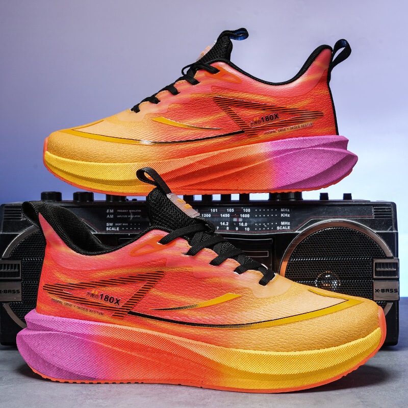 25 Sports Men's Shoes 2025 Lightweight Non-Slip Running Mesh Shoes Breathable Soft Sole Shock-Absorbing Youth Casual Shoes