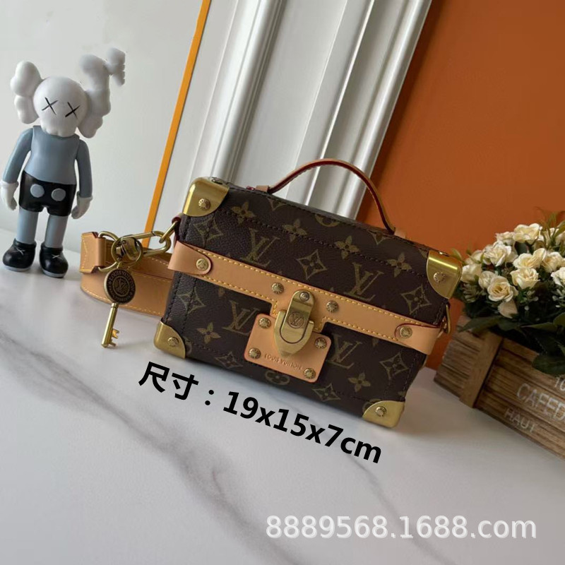直接供給クロスボーダー m lv メンズバッグレディースバッグブラックウォリアーメッセンジャーバッグ枕バッグチェーンバッグボックスバッグポータブルブリーフケース|undefined