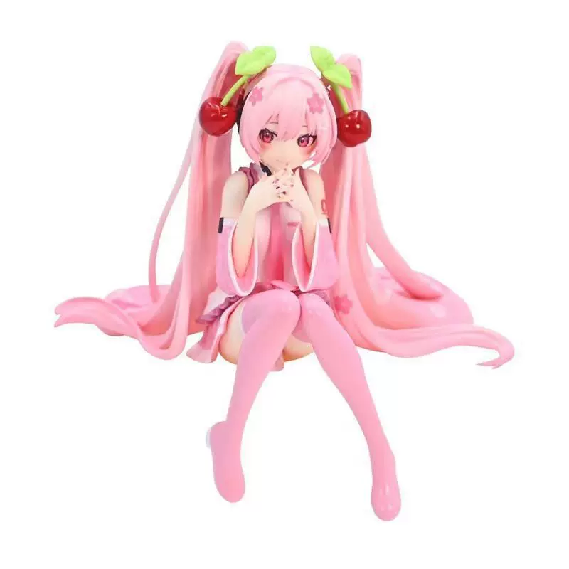 Оптовая/дропшиппинг Hatsune фигурка сидячая поза Сакура Hatsune давление мгнов noodles автомобильное шасси украшения модель пейзаж товары на складе
