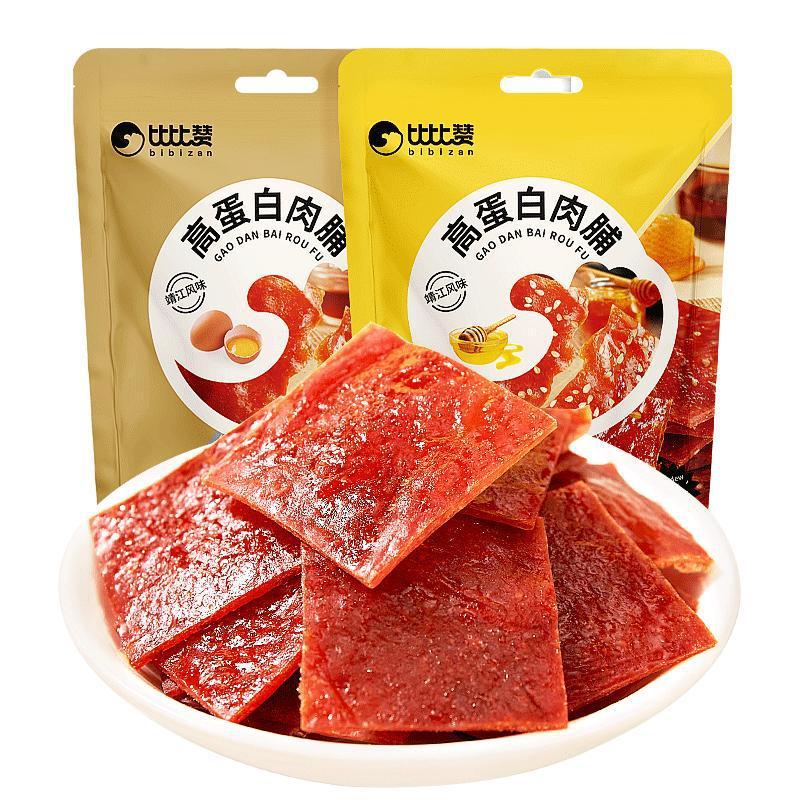 比比赞高蛋白猪肉脯零食猪肉干靖江猪肉铺熟即食解馋充饥休闲食品|undefined