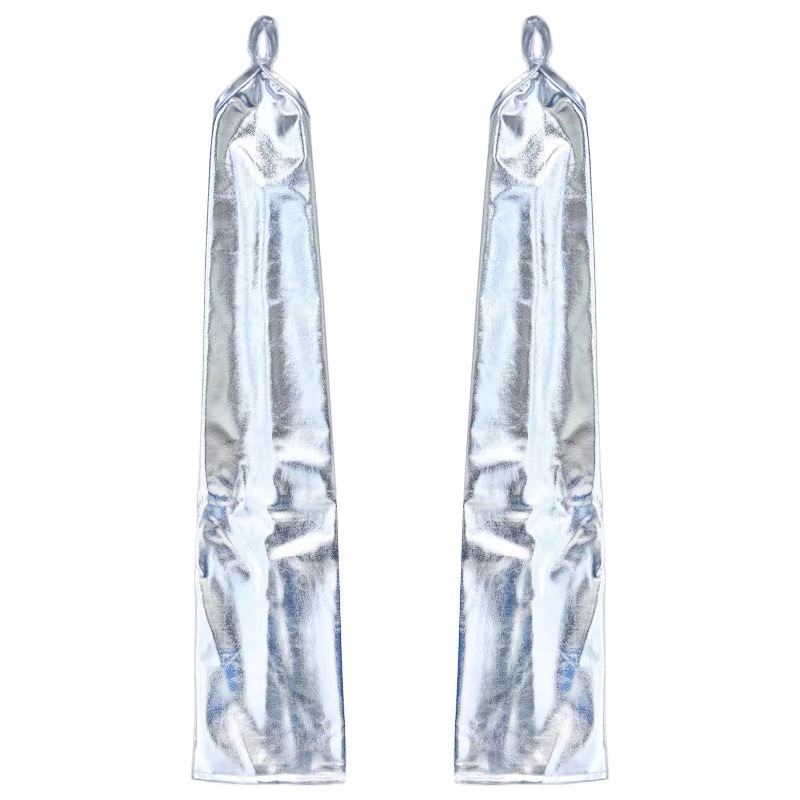 Sexy guantes de cuero de charol Cosplay apretado extendido guantes de cuero brillante recubierto DS pole dance rendimiento