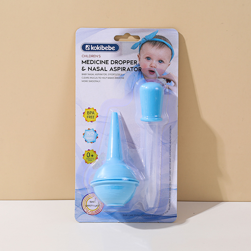 Alimentador de cuentagotas para bebés, aspirador nasal, nariz, congestión nasal, suministros para bebés, succión nasal, bomba TPE, aspirador nasal