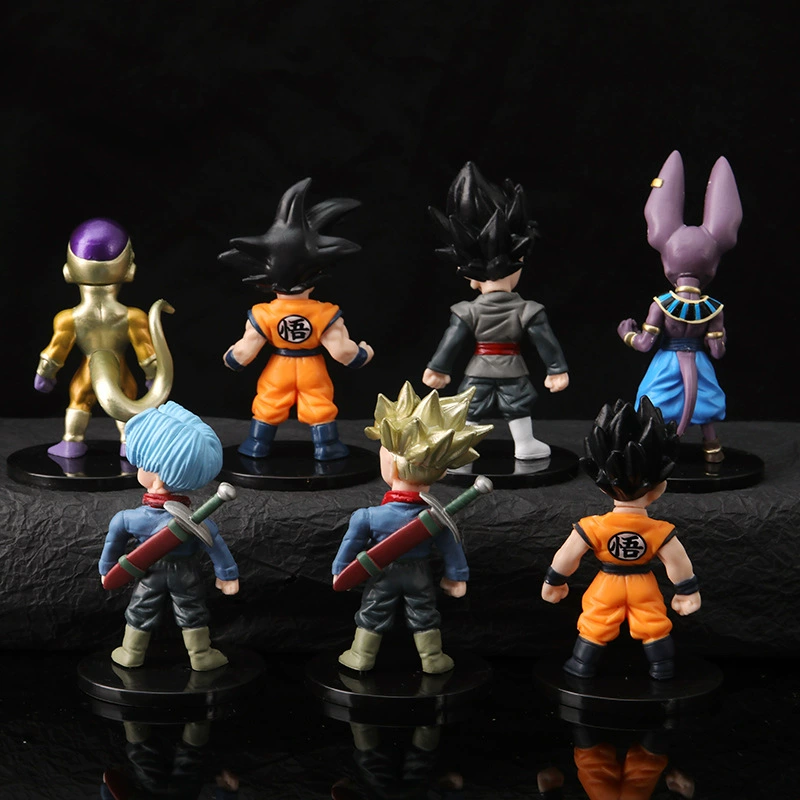 Seven Dragon Ball Hand - Office Model Cartoon Sun Wukong Goku, Trankus Black Wukong dolls