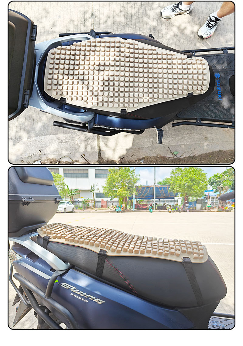 Summer Suzuki Uy125 Scooter Seat Cushion Sun Protection and Heat Insulation Seat Cushionuuue Ventilated and Breathable Silicone Seat Cover