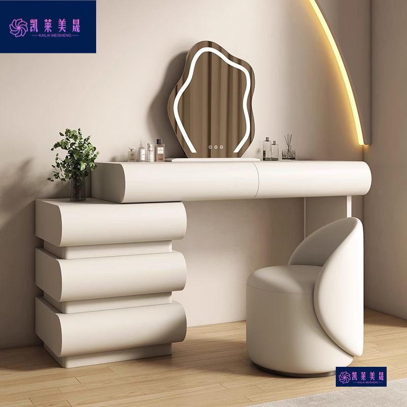 Kk New Style Small Apartment Black White Bedroom Dresser Cupboard Integrated Dressing Table Accessible Luxury Cream Style Table