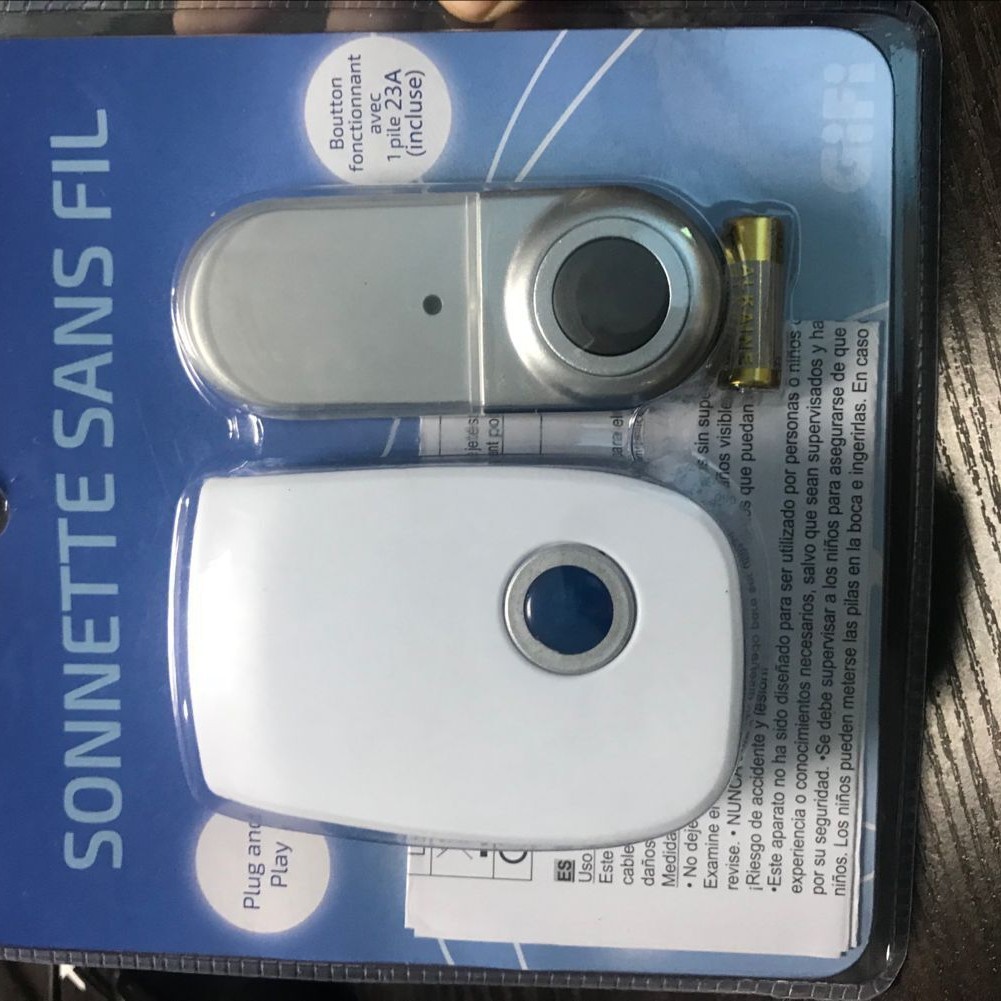 现货库存欧标高脚圆插数码门铃无线36首音乐门铃交流遥控门铃