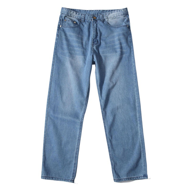 Europa y América luz azul más los pantalones vaqueros de los hombres flojos moda casual hip hop pantalones Skateboard stretch