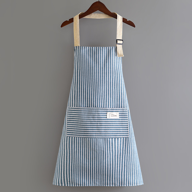 新しいエプロンの女性の台所の家庭用夏の綿布の薄いタイプの日本式の綿の麻の料理は腰の作業服のロゴを囲んで印刷します。|undefined