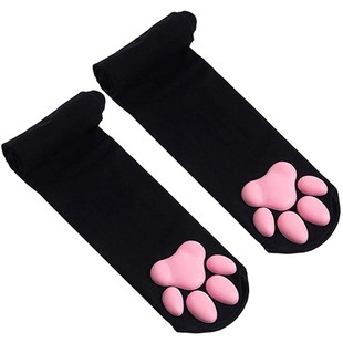 Amazon Hot Selling Japanese-style Cute 3D Cat Meat Mat cos Over-the-knee High Stockings Stereo Cat Claw Socks lolita Women