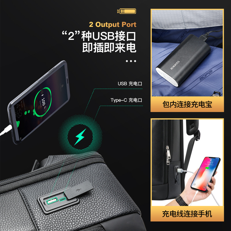 Nueva marca de cuero genuino bolsa de negocios mochila primera capa de piel de vaca bolso de la computadora de los hombres de gran capacidad mochila regalo fabricante